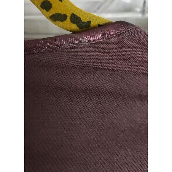 Michael Stars Dress Small Bodycon Brown Ruched Copper Metallic Trim USA Sexy - Picture 10 of 11